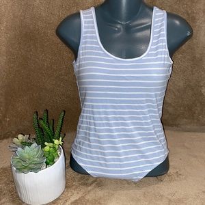 Blue striped Bodysuit